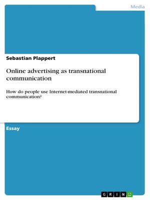 cover image of Online advertising as transnational communication